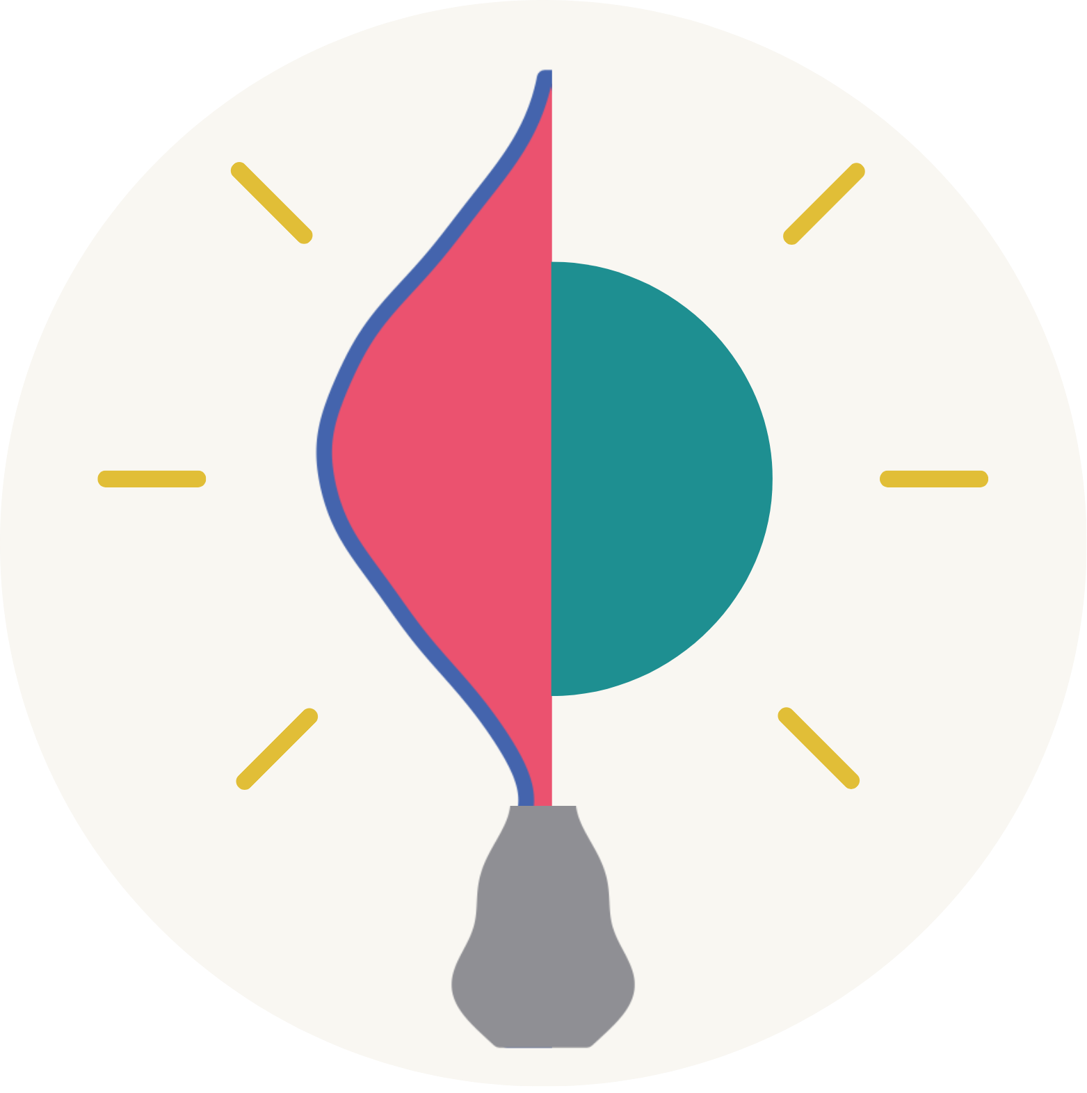 Icon representing 'Understandable': the ability to interpret and make sense of data. A violin chart forms the shape of a lightbulb, combining a data visualisation with the symbol for insight.